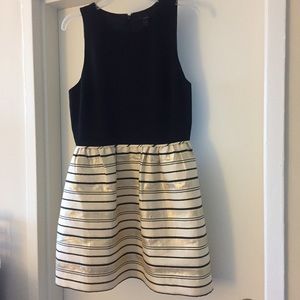 J. Crew Gold Stripe Dress
